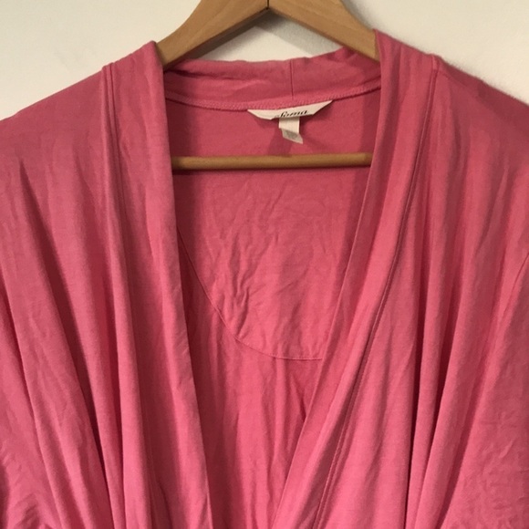 Soma jersey knit lace kimono robe waist tie size L/XL pink - Picture 3 of 9